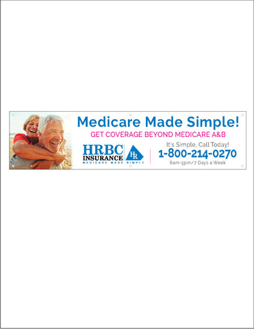 2' x 8' "Medicare Made Simple!" - Banner